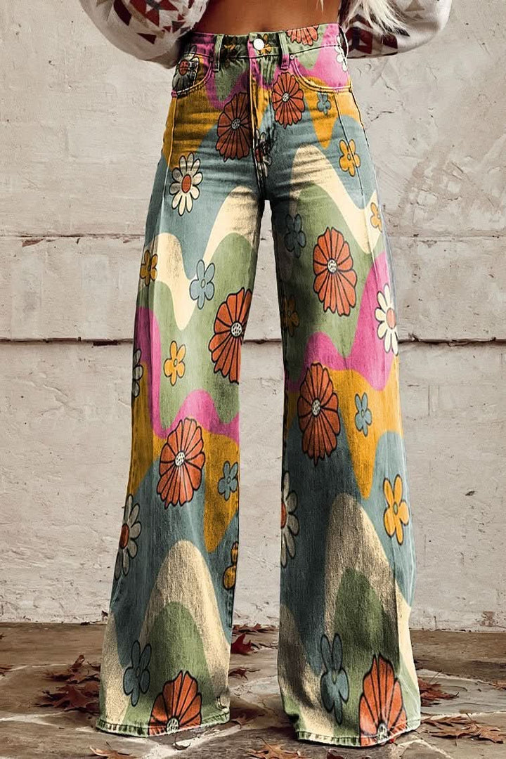 Comfortable women's relaxed fit denim jeans, breathable & versatile for any casual outfit.