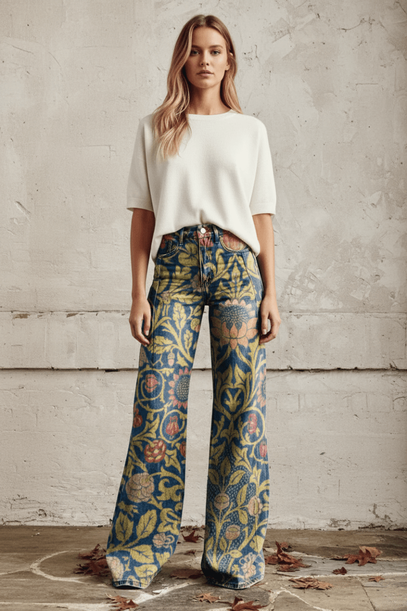 Lightweight breathable women's relaxed fit jeans, essential for summer casual style.