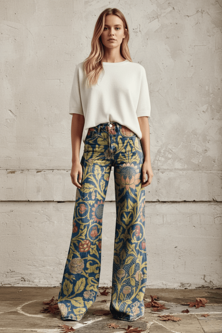 Lightweight breathable women's relaxed fit jeans, essential for summer casual style.