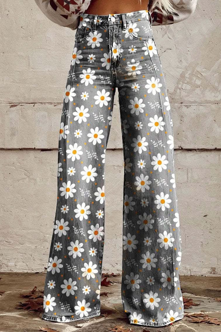 Casual women's loose fit breathable denim jeans, ideal for effortless comfort & style.