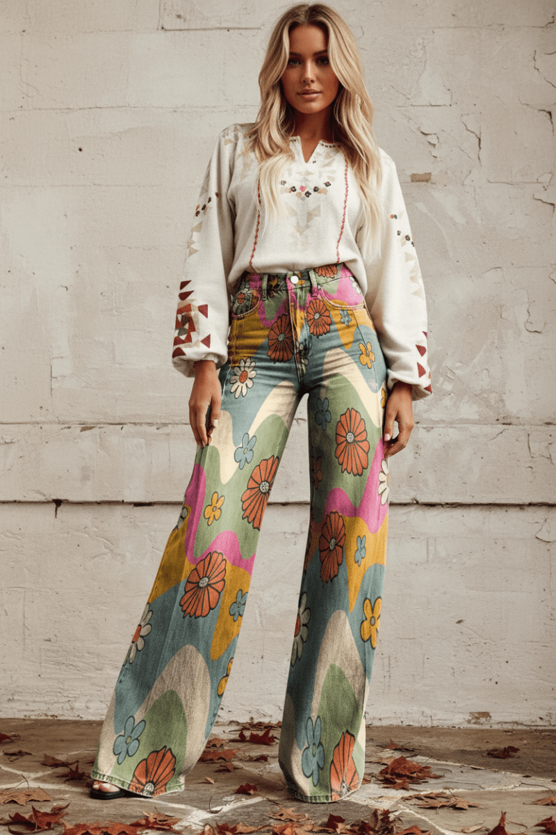 Soft breathable women's baggy jeans, ideal for a comfortable and relaxed everyday fashion statement.