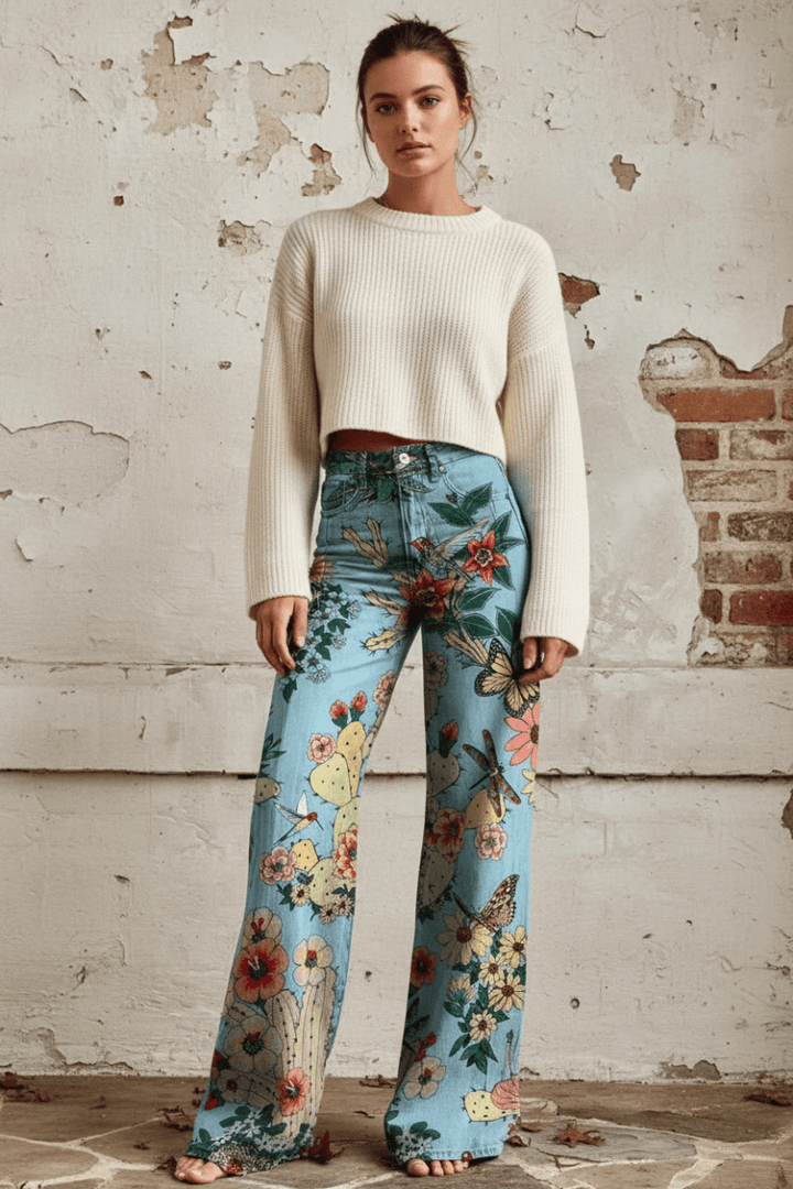 Effortless style with women's breathable relaxed fit jeans, perfect casual bottoms for women.