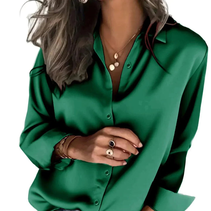 Stylish women's button-down shirt, perfect for casual outings or sophisticated office wear.