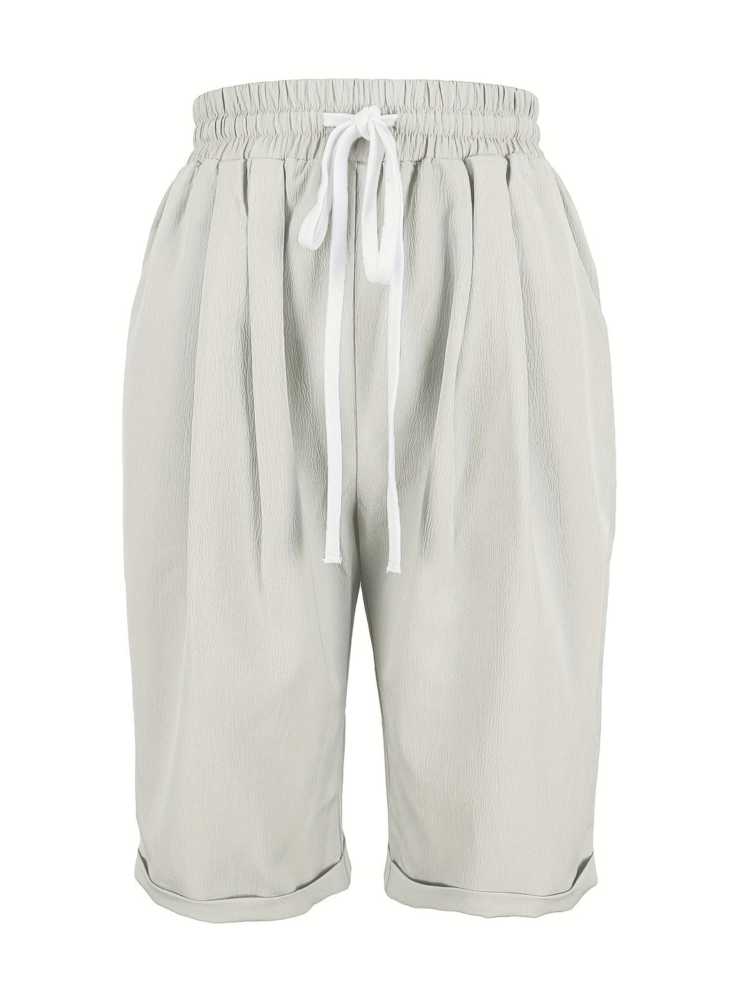 Casual women's summer capri pants, relaxed fit with an elastic waist for ultimate comfort & style.