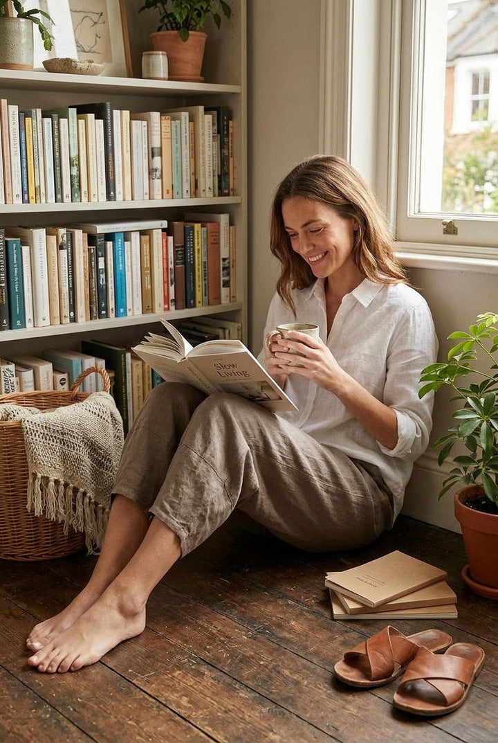 Versatile women's flowy linen leisure pants, ideal for casual everyday fashion.