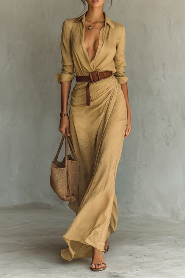Comfortable women's maxi dress, ideal for summer days & vacation. Relaxed fit, long & stylish.