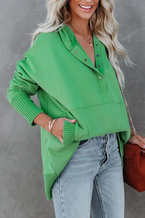 Stylish women's relaxed tunic hoodie, perfect for casual outfits & loungewear.