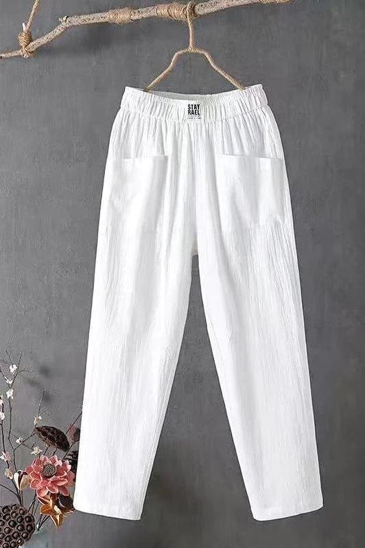 Women's relaxed wide-leg pull-on pants, comfortable & casual everyday style.