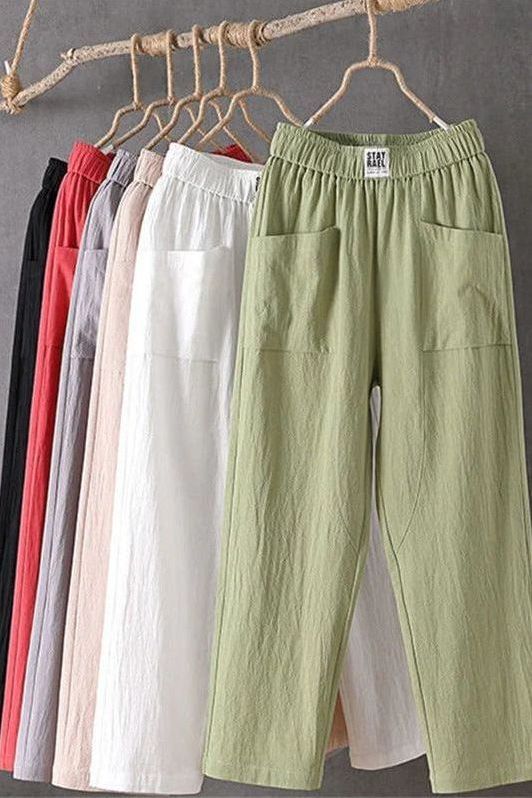 Lightweight women's wide-leg pull-on travel pants, offering a relaxed fit & easy wear.