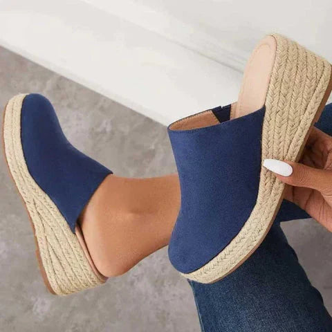 Women's Retro Chic Wedge Sandals, Vera, offering stylish comfort for everyday wear.