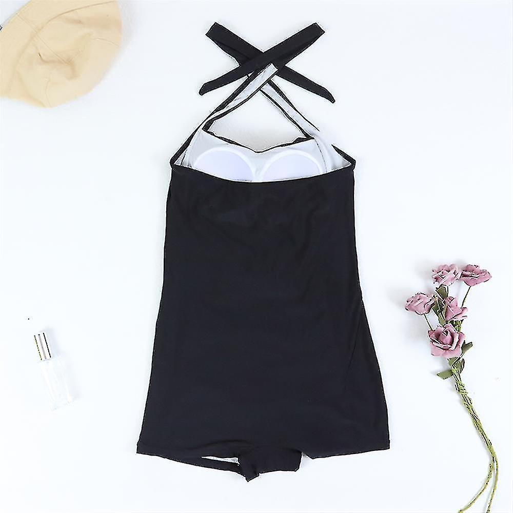 Women's summer fashion: a confident and flattering ruched halter one-piece swimsuit for beach and resort.