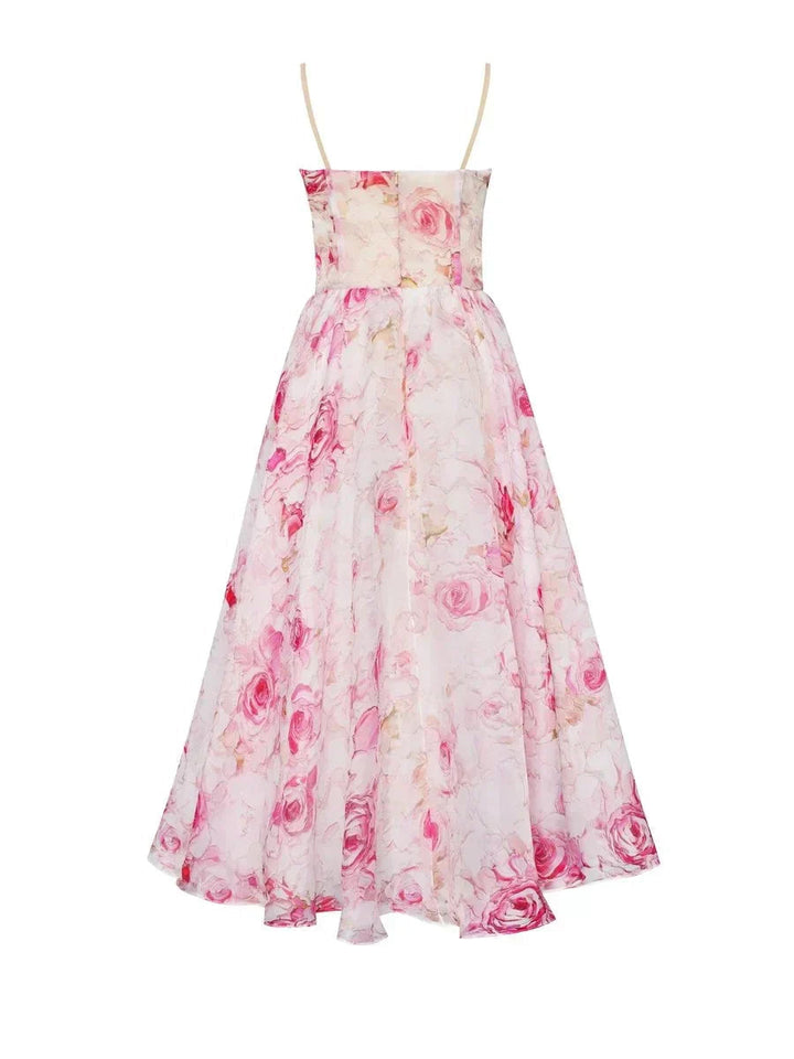 Sophisticated women's midi formal dress, sculpted strapless design for an elegant, figure-flattering fit.