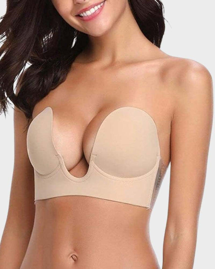 ShapeFlow flattering push-up plunge bra, designed for enhanced lift & a smooth silhouette.