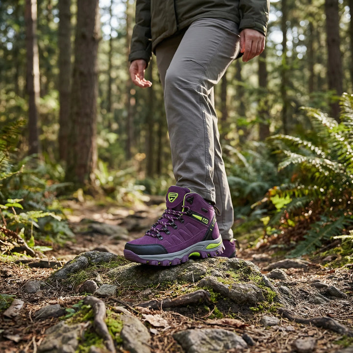 Women's Sharon hiking boots, water-repellent for all-terrain comfort. Ideal for outdoor trekking and trail walking.