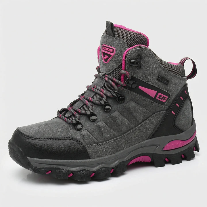 Performance women's hiking boots, water-repellent and durable for long-lasting all-terrain outdoor comfort & support.