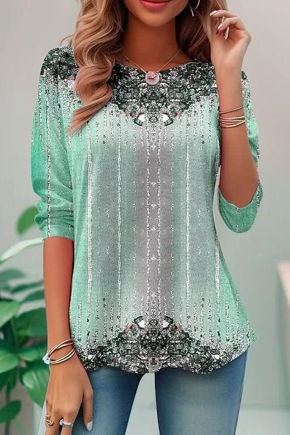 Shimmering women's three-quarter sleeve sequin top with an alluring open back, perfect for trendy party wear.