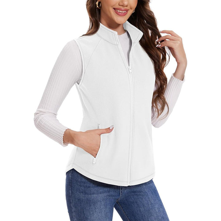 Women's fleece vest, sleeveless and lightweight, great for fall
