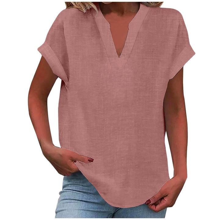 Effortless style Sienna V-Neck Blouse for women, flowy & relaxed fit, great for versatile fashion.