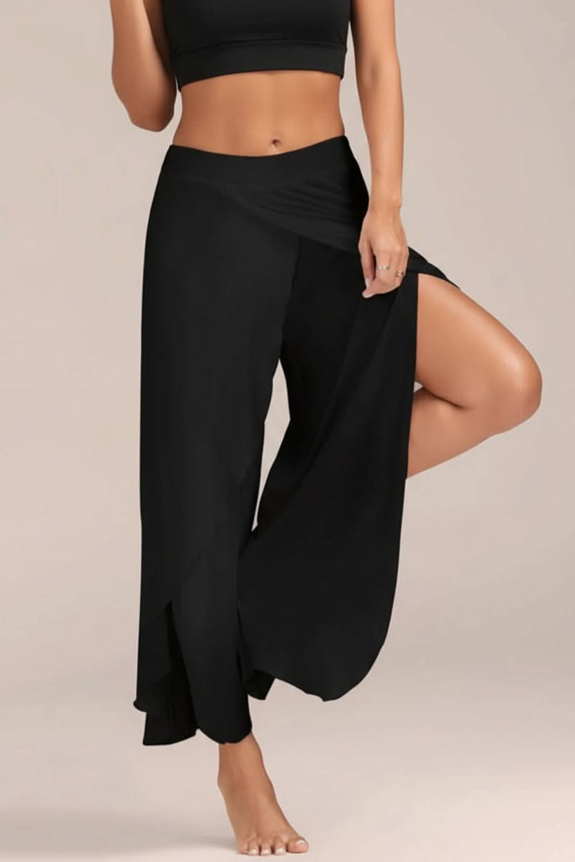 Comfortable, flexible full-length high-waisted yoga pants for women's fitness & active lifestyles.