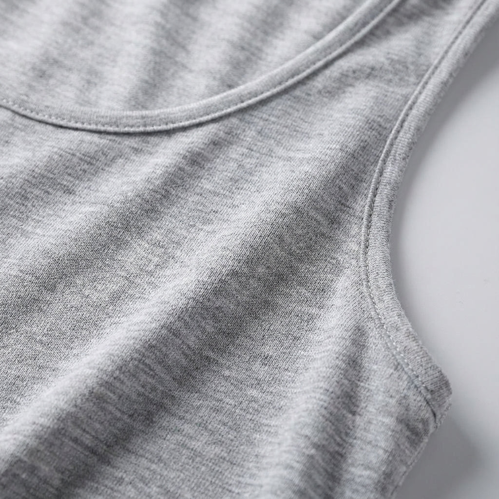 Women's round neck sleeveless activewear top, versatile for gym, yoga or casual fitness.