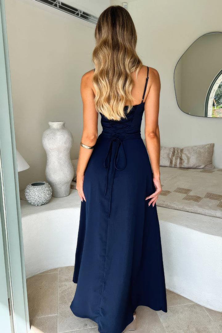 Breezy sleeveless A-line maxi dress, a comfortable & elegant women's fashion essential.
