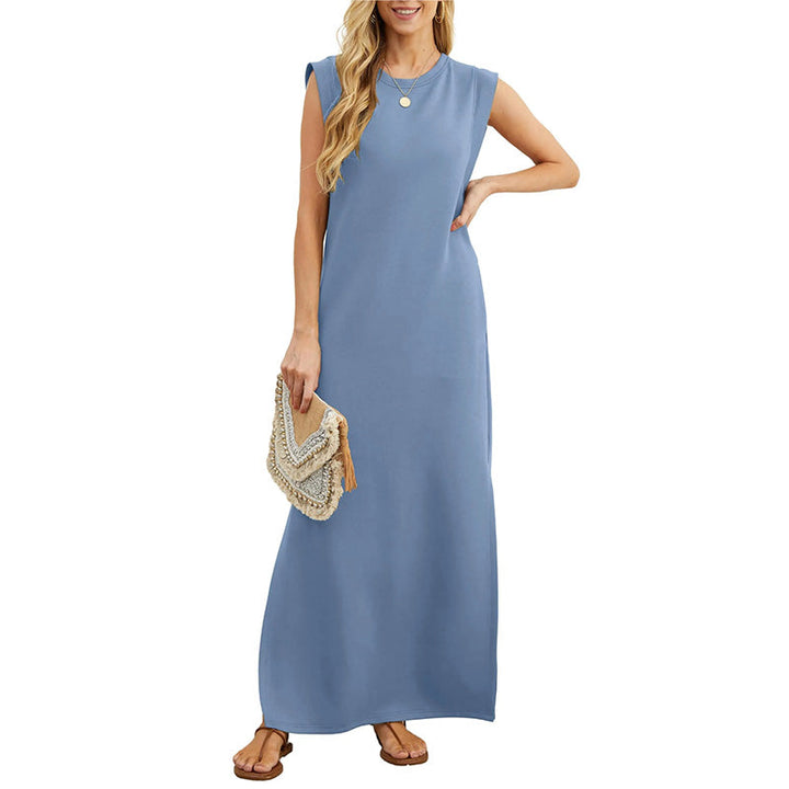 Summer-ready women's sleeveless casual maxi dress. Enjoy comfortable, flowy everyday style with ease.