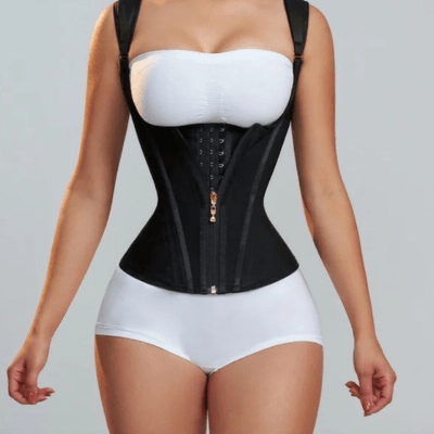 Pink women's shapewear body shaper, designed for active support and a smooth, slimming silhouette under clothing.