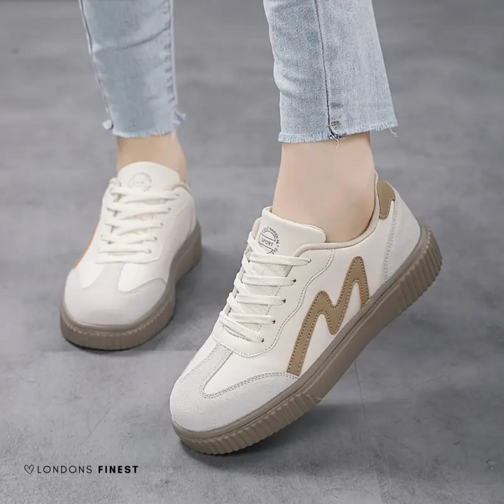 Women's slip-on comfort sneakers with arch support in khaki, perfect for daily casual wear & walking.