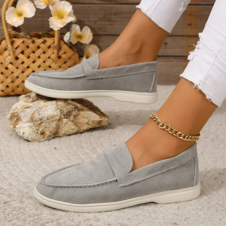 Women's slip-on loafers offering cushioned comfort for office and casual everyday wear.