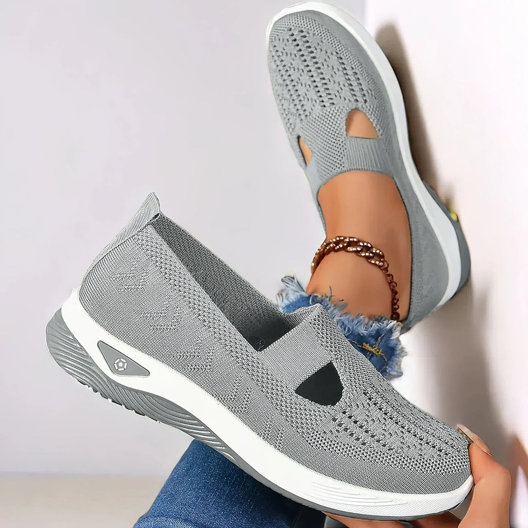 Easy-wear women's slip-on summer sneakers. Features breathable design & essential arch support for comfort.