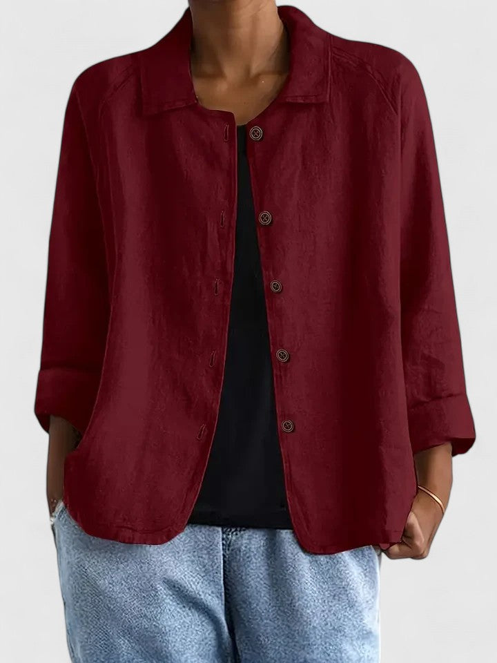 Soft, comfortable women's top with an elegant, loose fit for sophisticated everyday fashion.