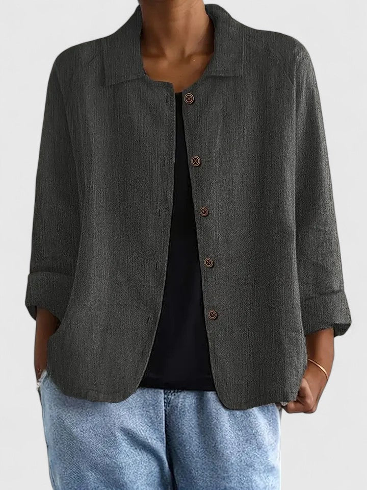 Women's versatile layering top, a chic long-sleeve option for transitional weather.
