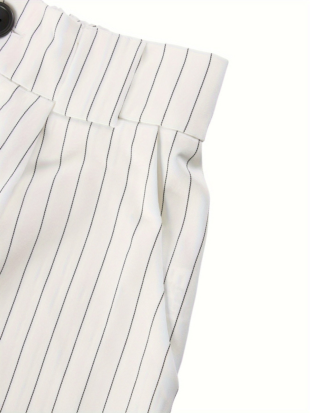 Vivian Collection: Women's striped blazer & shorts summer outfit. A trendy two-piece set for sophisticated casual wear.