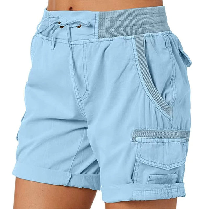 Colorful women's beach shorts, Chloe style, essential for summer fashion, beachwear, and vacation outfits.