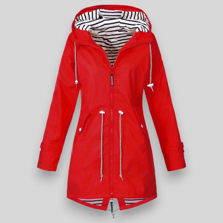 Fashionable women's waterproof outerwear, ideal for everyday chic style and all-weather protection.