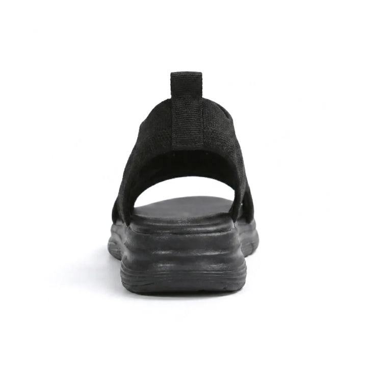 Women's comfort footwear: supportive walking sandals with a stable wedge design.