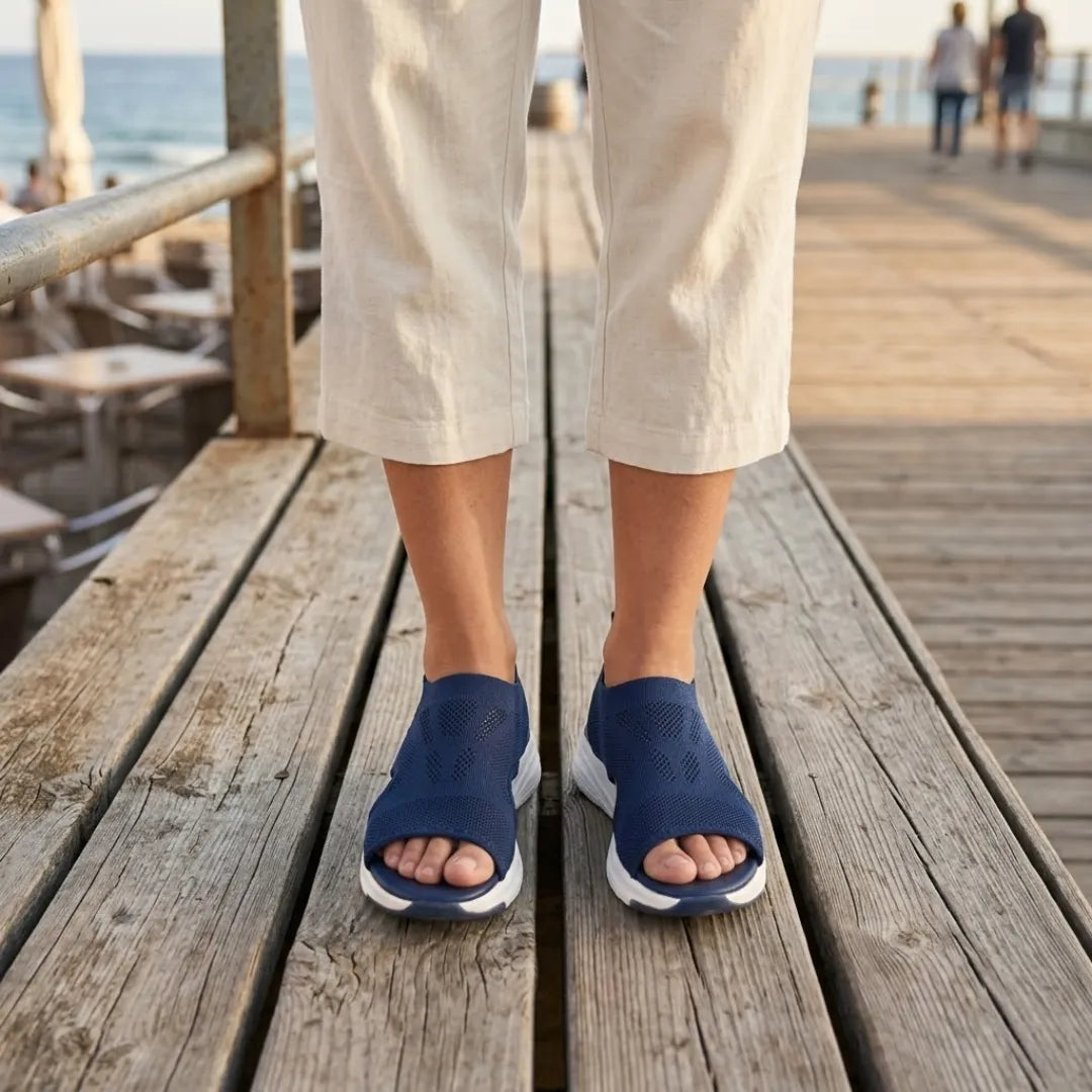 Durable women's walking sandals, perfect for summer adventures with arch support.