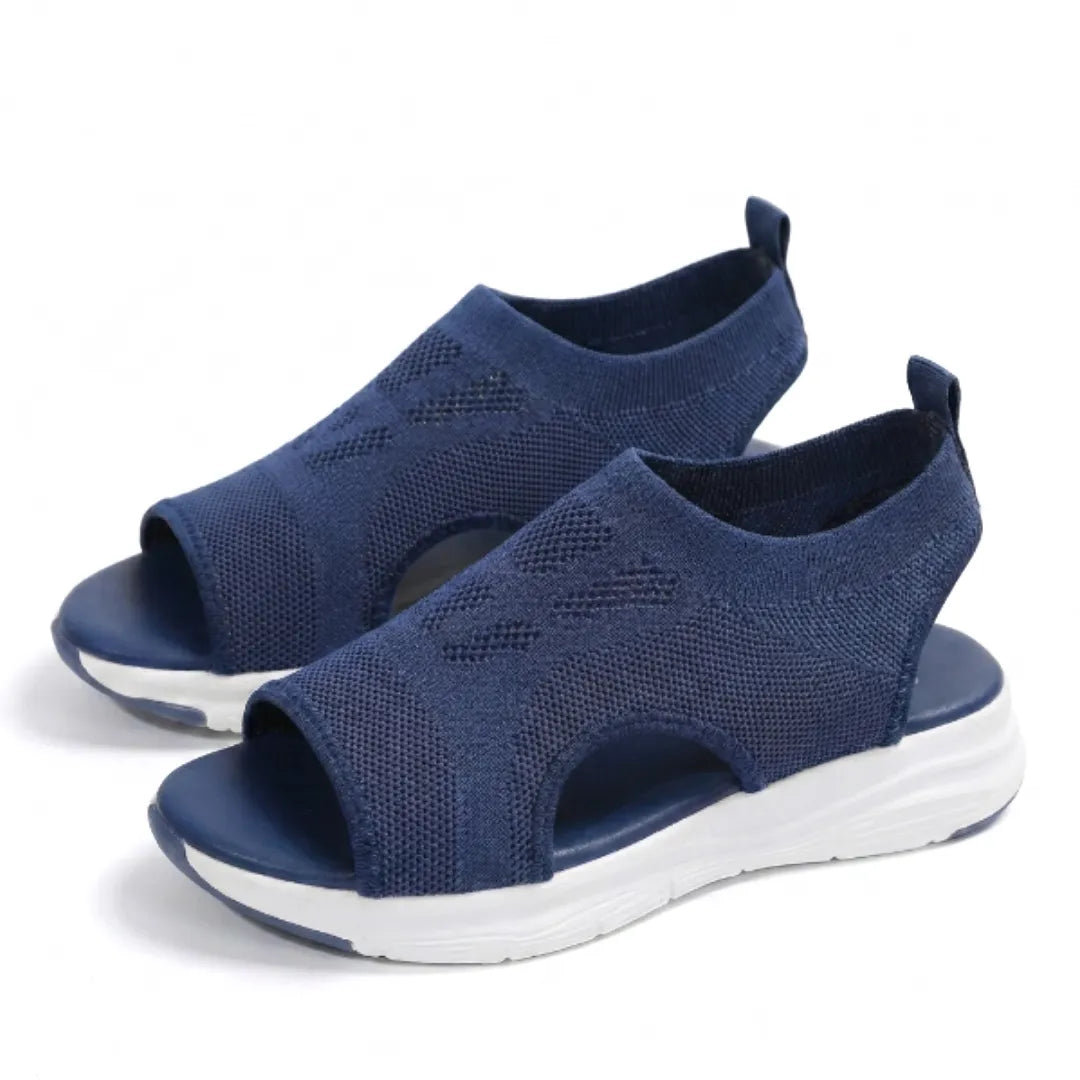 Women's slip-on wedge sandals, providing superior orthopedic arch support & comfort.