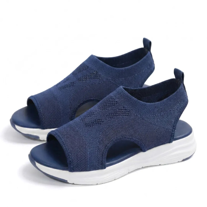 Women's slip-on wedge sandals, providing superior orthopedic arch support & comfort.
