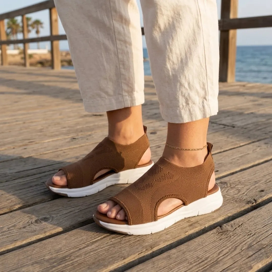 Stylish women's wedge sandals, perfect for summer casual walking and support.