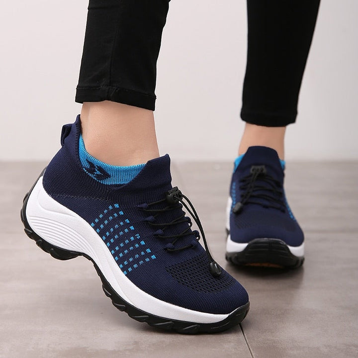Women's supportive sneakers with cushioned soles, perfect for comfortable walks.