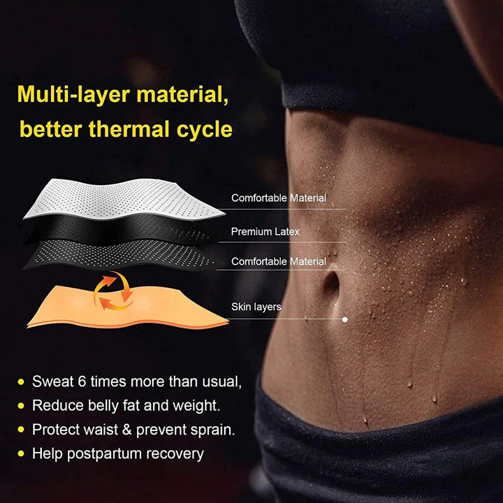 Achieve fitness goals with SweatPro women's adjustable neoprene waist trainer. Offers core support, sweat enhancement & shaping.