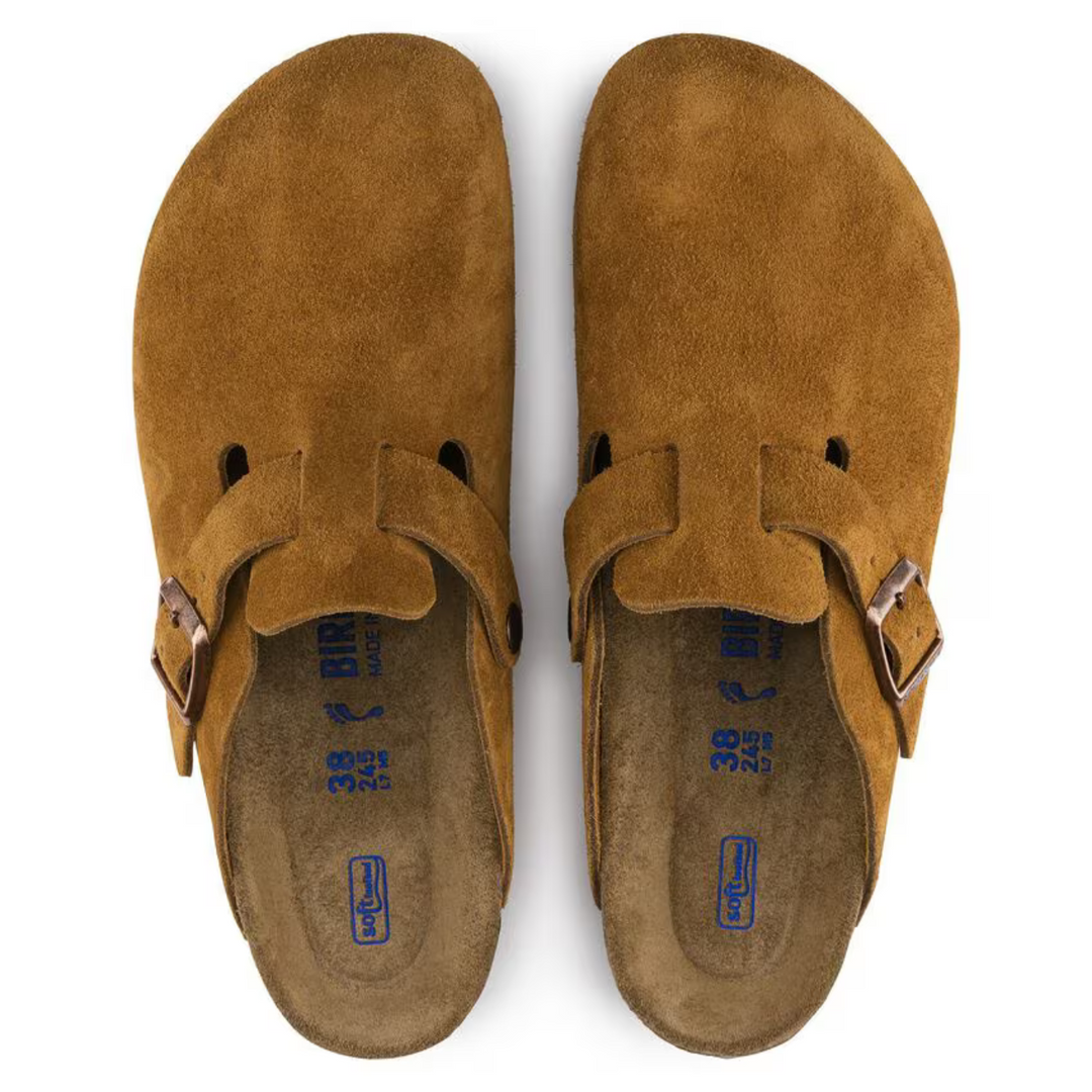 Stylish taupe women's clogs with a cushioned anatomical footbed, ideal for casual summer or fall fashion.