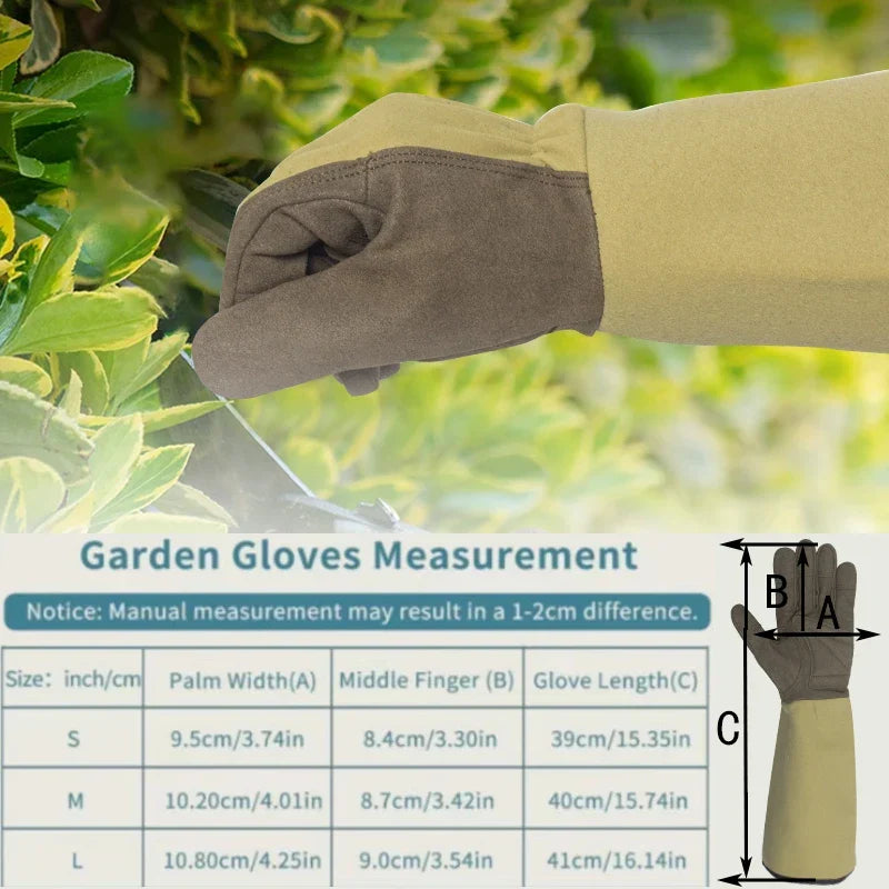 Durable women's rose gloves, breathable, perfect for thorn protection & planting tasks.