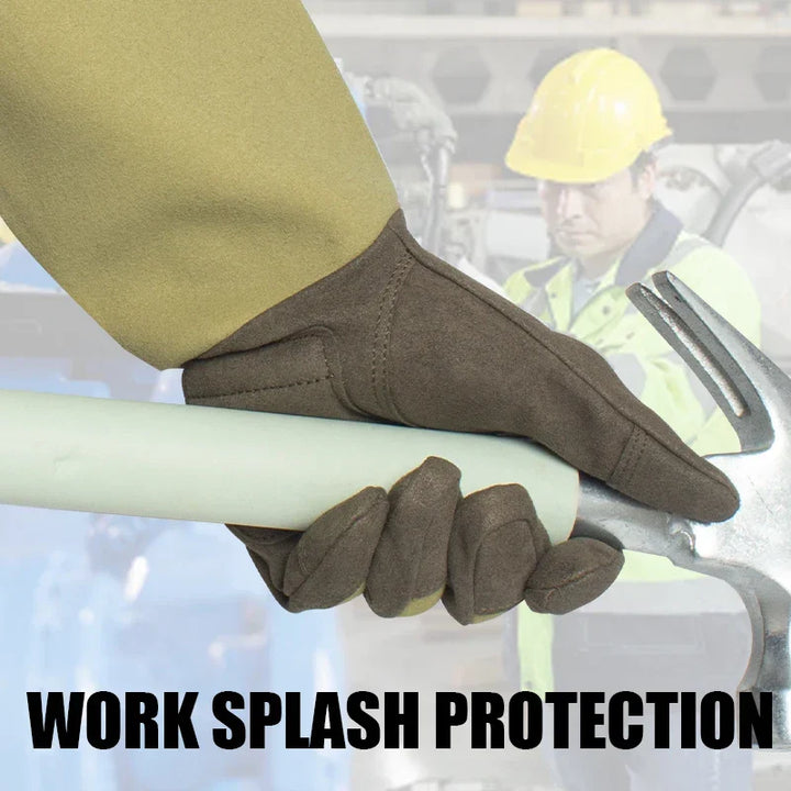 Protective women's thorn-proof gloves, long cuff, for rose gardening & plant care.