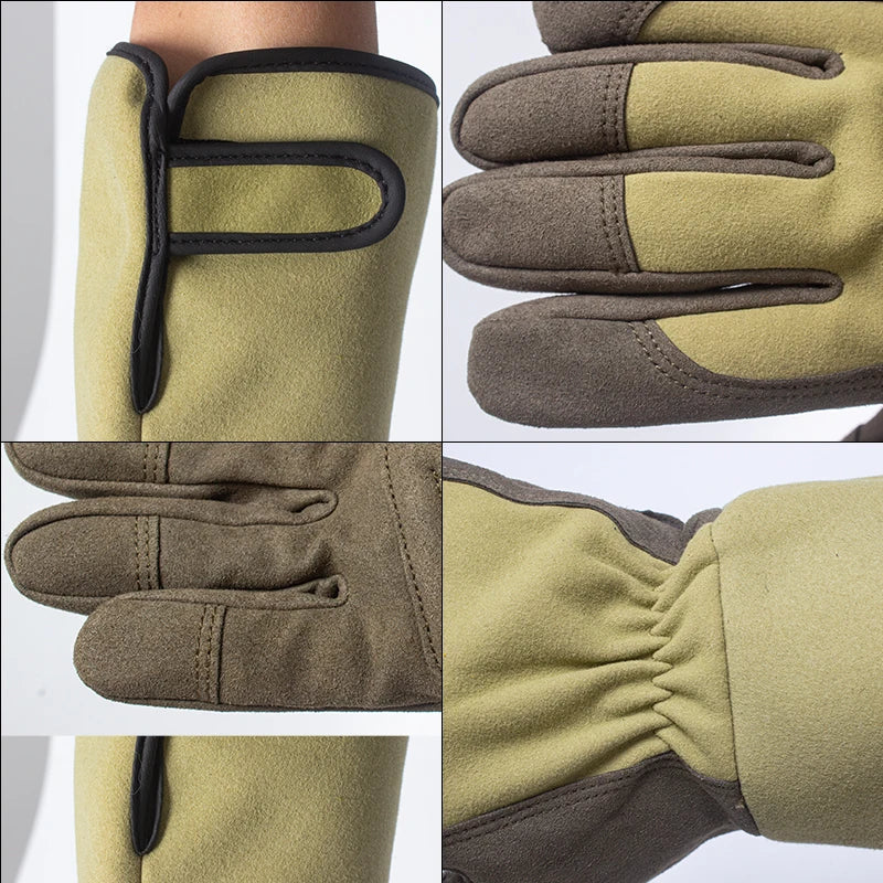 Women's durable gardening gloves, thorn proof, breathable for comfortable garden protection.
