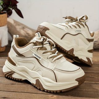 Height-increasing women's fashion platform sneakers, featuring a chunky thick sole for ultimate style.