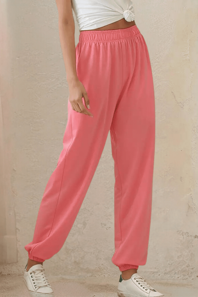 Ultra-comfortable women's high-rise joggers, offering a flattering fit for casual and active wear.