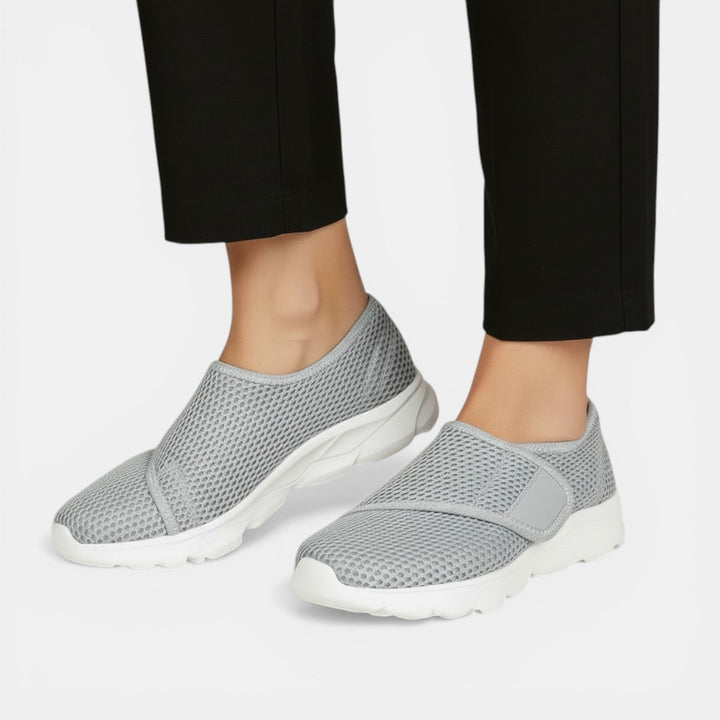 Women's ultra lightweight orthopedic walking sneakers, comfortable slip-on design for everyday wear.