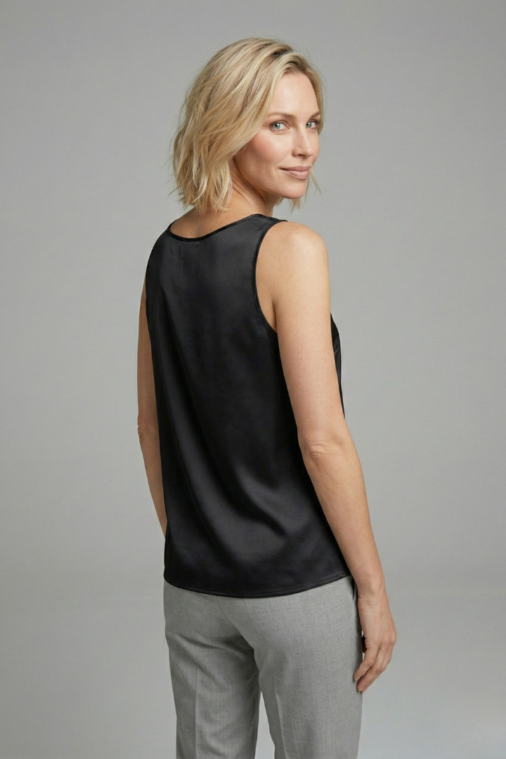 Effortless style: straight cut women's V-neck tank, super comfortable.